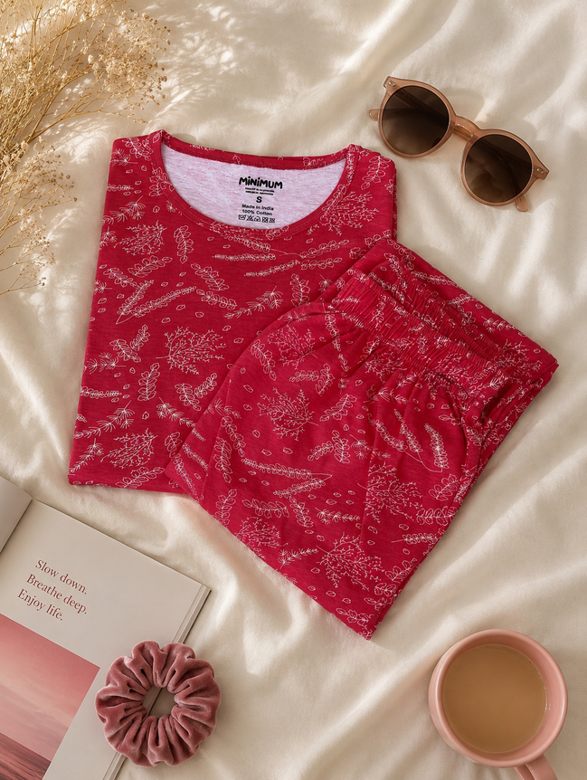 Pink Fern Coords Pyjama Set
