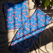 Dark Blue Floral Coords Pyjama Set