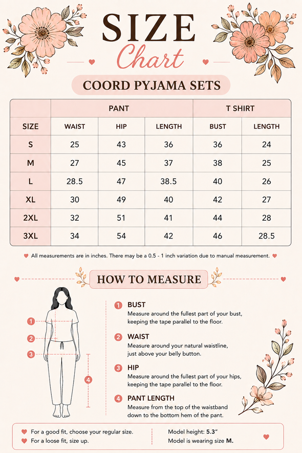 Pink Floral Coords Pyjama Set