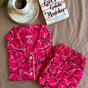 Berry swirl Button Down set
