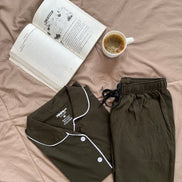 Classic Olive Button Down set