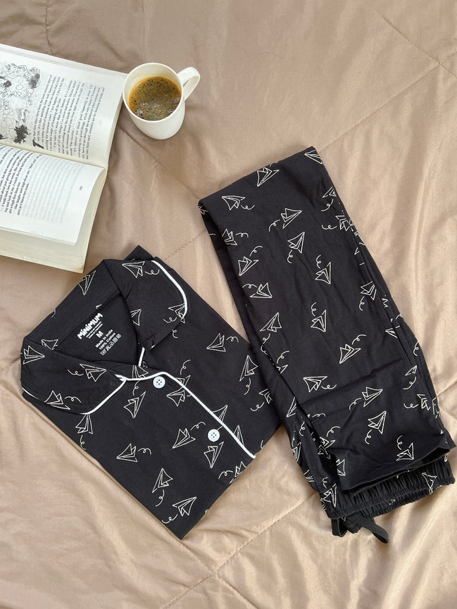 Midnight Flight Button Down set