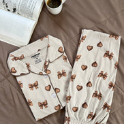 Bow & Heart Button Down set